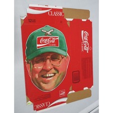 Vintage Coca-Cola Can PHILADELPHIA Buddy Ryan Face Mask Carton EXTREMELY RARE!