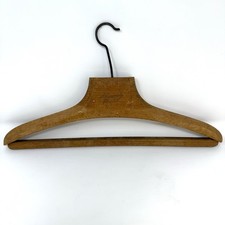Original Vintage 1940s Normandy Hotel Paris France Wooden Clothes Hanger