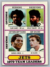1980 Topps #507 Clark Gaines / Wesley Walker / Burgess Owens / Joe Klecko