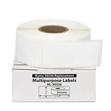 DYMO 30336 Direct Thermal Multipurpose Labels (1" x 2-1/8") - (1) Roll of 500
