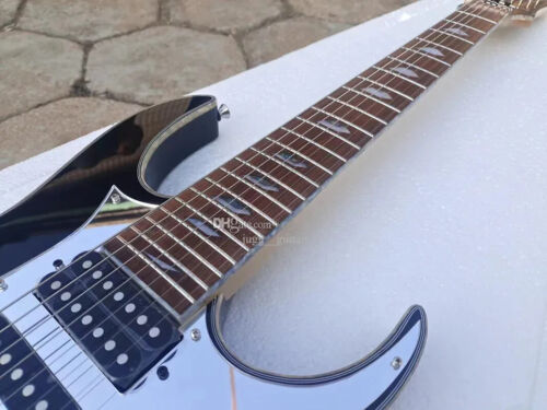 7 Corde Universe Black Chitarra Elettrica Floyd Rose Tremolo Bridge Rosewood - Foto 5 di 6