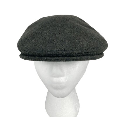 Lacoste Unisex Wool Felt Blend Flat Cap Beret Hat Forest Green
