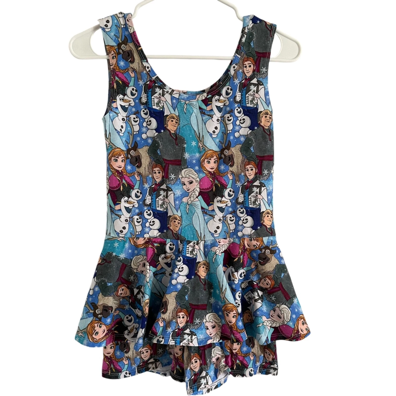 Wild Rich Kids Romper Youth size 13/14 Frozen Anna and Elsa print sleeveless