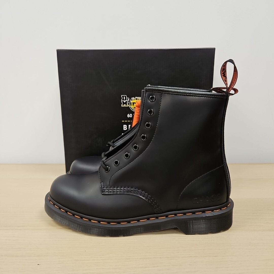 Dr Martens X Beams X Babylon 1460 Black Leather Peace Ankle Rare Boots Uk 10
