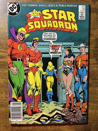 ALL-STAR SQUADRON 45 NEWSSTAND WONDER WOMAN FLASH DC COMICS 1985 VINTAGE B