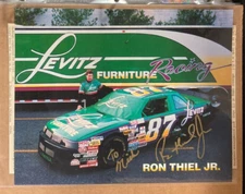 RON THIEL JR. NASCAR HAND SIGNED  COLOR 8X10"  W/COA JSA AVAILABLE CF 102222