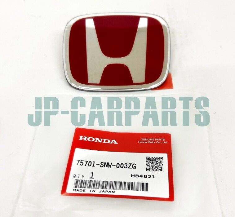 GENUINE HONDA REAR RED EMBLEM BADGE 75701-SNW-003ZG FOR CIVIC 4D