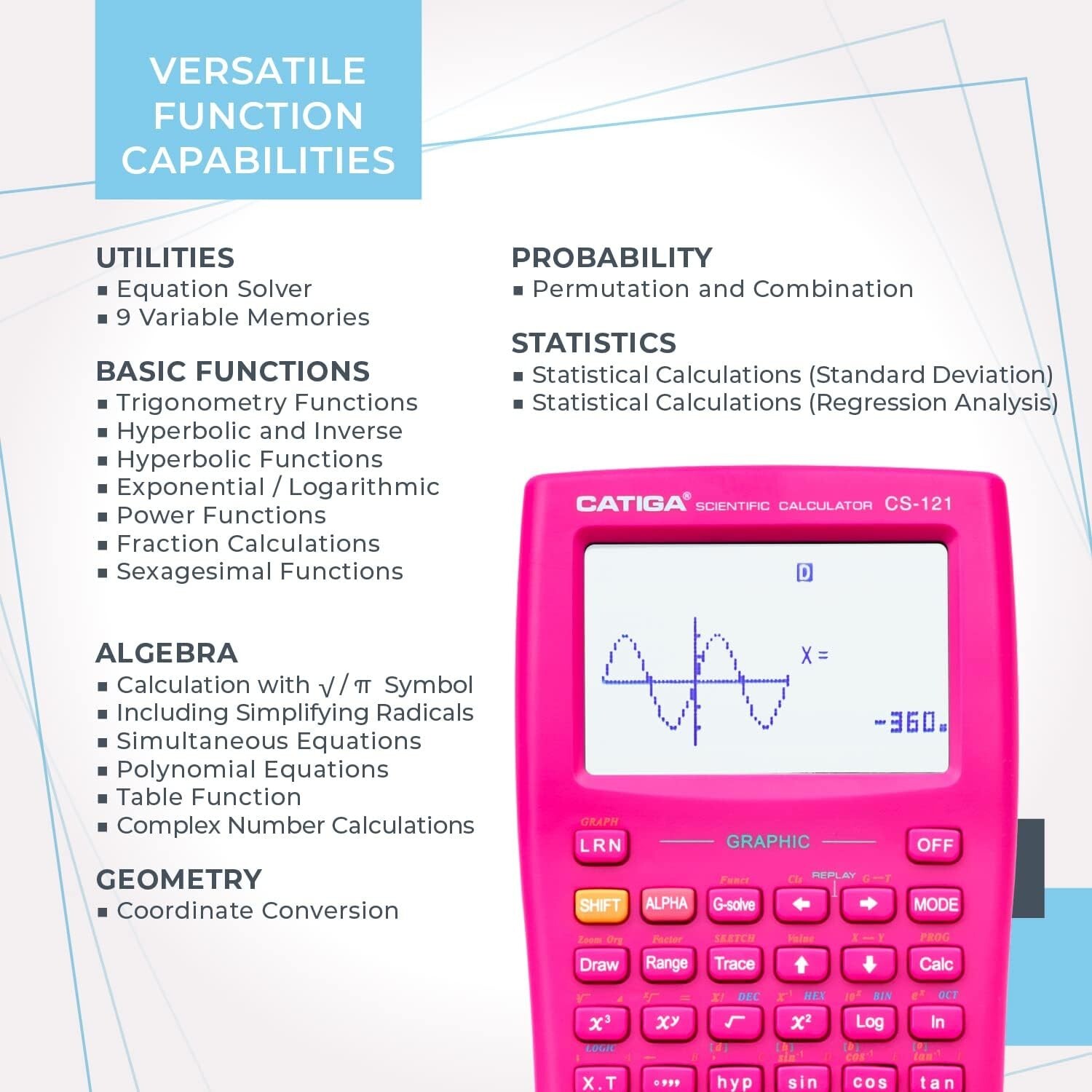 Graphing Calculator - CATIGA CS121 - Scientific and Engineering Calculator