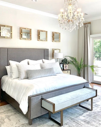 Modern Allick 18" Gold Square Mirrors Wall Art Decor ~ Set Of 2 Uttermost 09234 - Picture 6 of 7