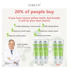 LYDIMOON PROBIOTIC WHITENING TOOTHPASTE/SMOKE STAIN REMOVER -3+2  (120G/PCS)