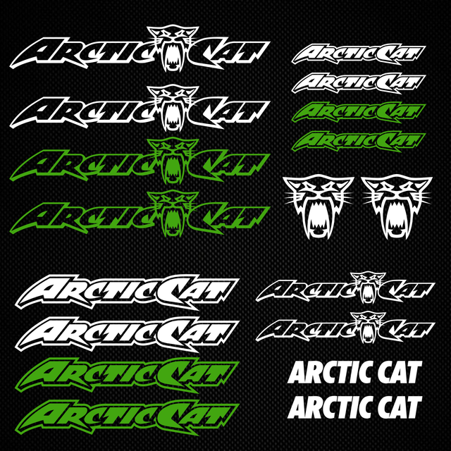 Arctic Cat sticker snowmobile racing 18x replica cats head sled helmet