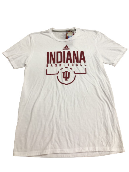 Баскетбольная белая футболка Adidas NCAA Indiana Hoosiers Белый/красный 4881a 