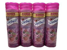 4 SKINTIMATE RASBERRY RAIN MOISTURIZING SHAVE GEL 7oz+4 SCHICK QUATTRO RAZOR 