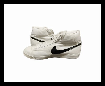 Nike Blazer Vintage High Sneaker 1981 Canvas White Black US 11.5 Made in Taiwan
