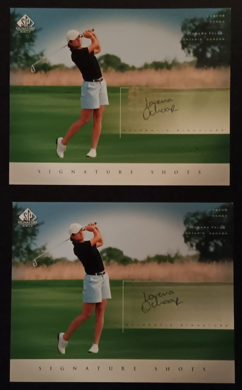 2 - Lorena Ochoa Signed Auto UD Signature Shots 8x10 2004 Golf Trading Cards-HOF