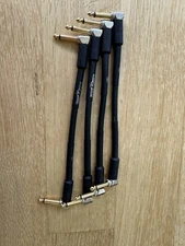 PIG HOG Lil Pigs 6" Patch Cables - Black - 4 Pack - Heavy Duty!!