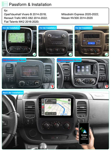 Für Opel Vivaro B Renault Trafic 3 Android 13 Autoradio GPS Navi WiFi mit Kamera - Bild 6 von 15