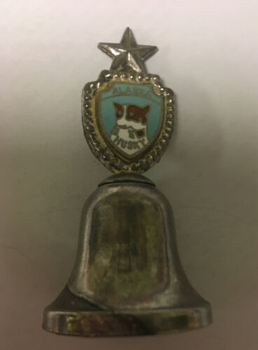 Alaska Husky A Happy Charm Bell souvenir vintage da collezione - Foto 1 di 7