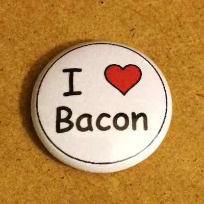 1 Inch I Heart Love Bacon Button Pin Pinback | eBay UK