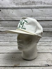 VTG Nuestra Tierra Bellville Texas Travel Souvenir Snapback Rope Trucker Hat Cap