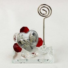 26059-rosso Bomboniere Portafoto Memo Clip in cristallo per Cresima_Rosso