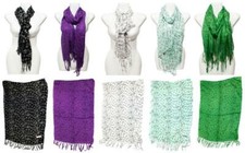 LOT 12 Girls Ladies Peace Sign Fashion Fall Spring Sheer Scarves Scarf neck wrap