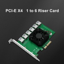 PCIE X4 20Gb to 6 Ports Graphics Expansion Card PCIe 1 to 6 Mining Extender Card