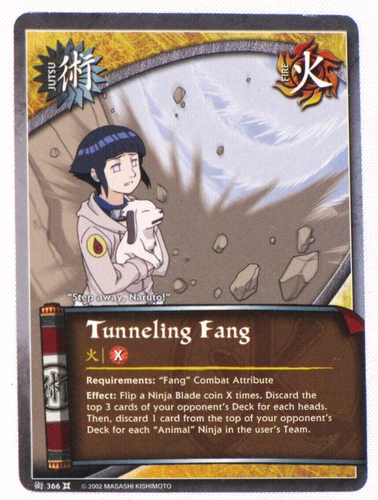 Naruto Tunneling Fang Collectible Card Game 366 Unlimited CCG TCG Common