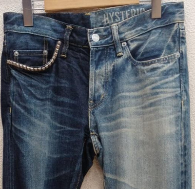 Hysteric Glamour 0241AP12 HRLR processed slim straight Denim Hose Gr.29