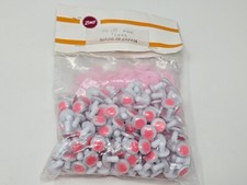 Bulk VTG Pink 12mm Moving Wiggle Googly Plastic Safety Eyes Washers Craft Doll