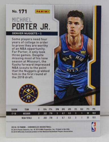 今月取下】【Michael Porter Jr.】MPJ 94【ROOKIE】-