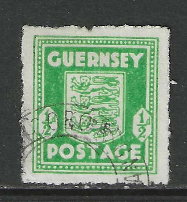 1941 GUERNSEY  WW II German occupation ½ Penny Cote of Arms used signed $ 26.00