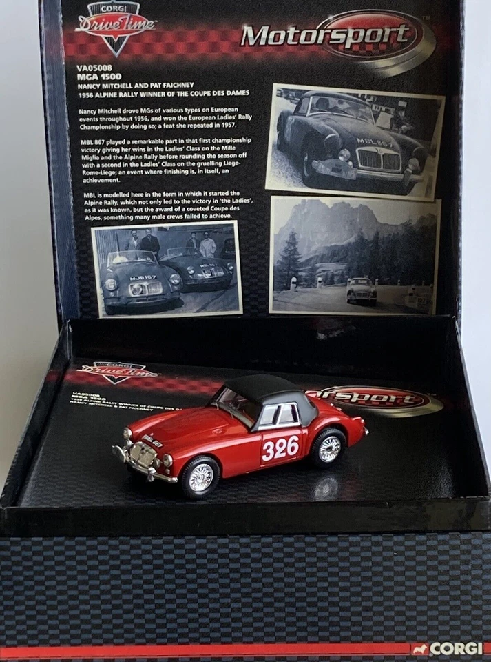 1/43 Corgi Drive Time VA05008 MGA 1500 1956 Alpine #326 Mitchell & Faichney L/E - Image 3 of 4