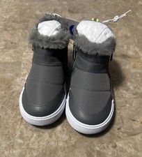 Cat  Jack Toddler Double Zipper Gray Slip On Indiana Boots Size 5 New w/ tag