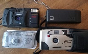 Chinon Auto GL 35mm Film Camera Point & Shoot Collectable.. X 4 Job Lot