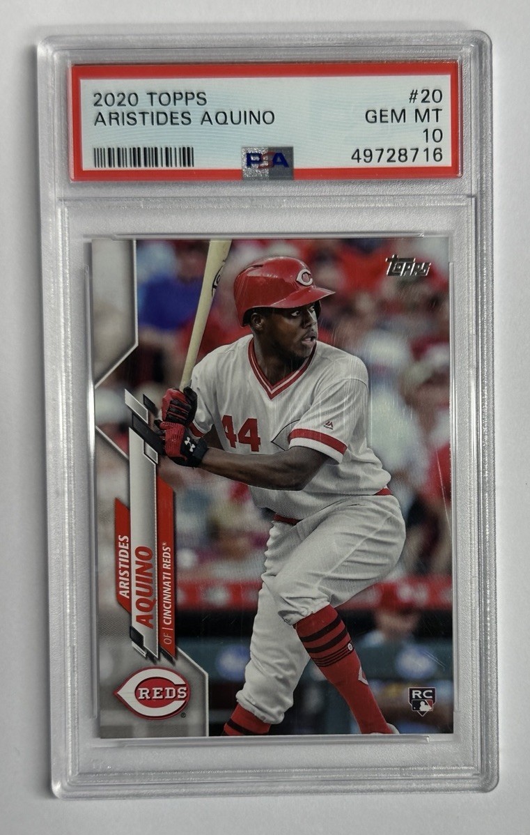 2020 Topps Series 1 Aristides Aquino Rookie RC #20 PSA GEM MT 10