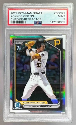 8305 Konnor Griffin 2024 Bowman Draft #BDC-22 Refractor Chrome 1st RC RC PSA 9