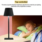 HG LED Desk Lamp Simple Metal Texture 3 Color Modes Dimmable Tap Control 9228