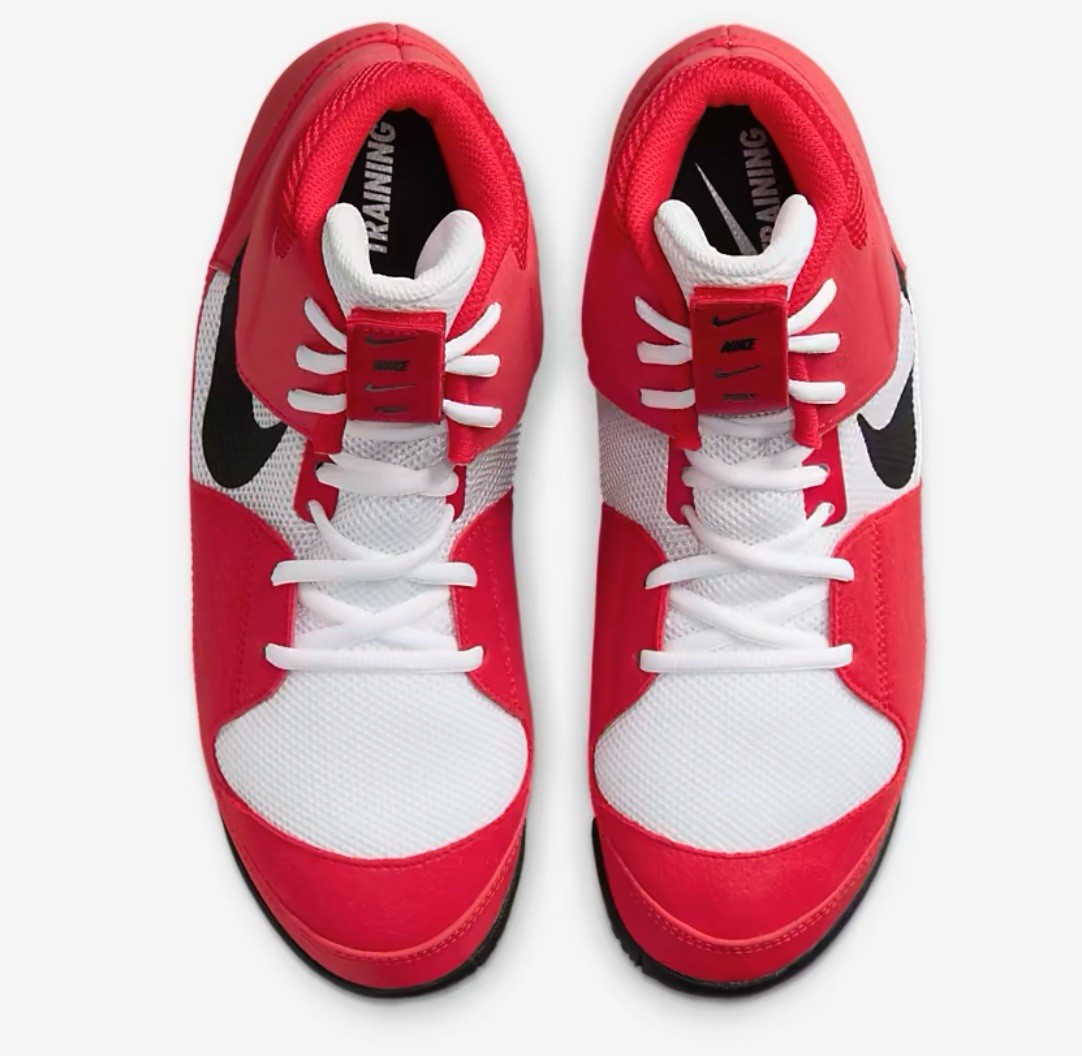 Nike Fury Combat Red White Black Wrestling Shoes boxing Mens 