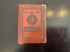 1920’s Metal Book Bank From Investors Syndicate Coin And Bill Bank No Key