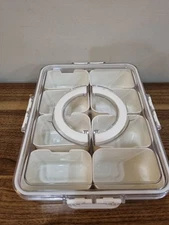 Plastic Storage 8 Removable Compartmwnt Case With handles