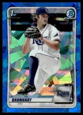 2020 1st Bowman Chrome Sapphire Hunter Barnhart #BD-66 Tampa Bay Rays