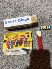 PEZ Dispenser Santa Claus No Feet! With Original Box, Instructions, and Candy!
