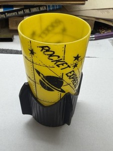 VINTAGE RARE 1950'S ROCKET EXPRESS 10 INCH PLASTIC ROCKET CUP TOY