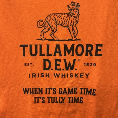 Tullamore Dew Irish Whiskey T-Shirt Adult Size Small Orange