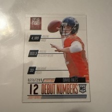 2014 Panini Elite - Rookie Debut Numbers David Fales #RN-19 /299 (RC)