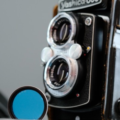 original Yashica B - Blau - Filter BLUE for YASHICA 6x6  TLR
