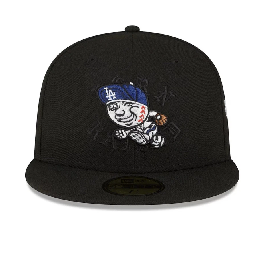 Sombrero ajustado Born X Raised Mister dibujos animados Los Angeles Dodgers New Era 7 3/4 Foto 3 de 3