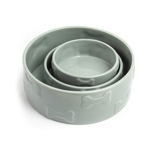 Park Life Designs Pet Bowl  Manor Small, Grey 