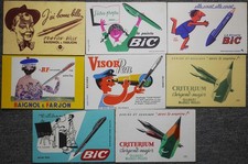 Buvard publicitaire ancien /Thême écriture /serie de 12 / Bic Critérium etc